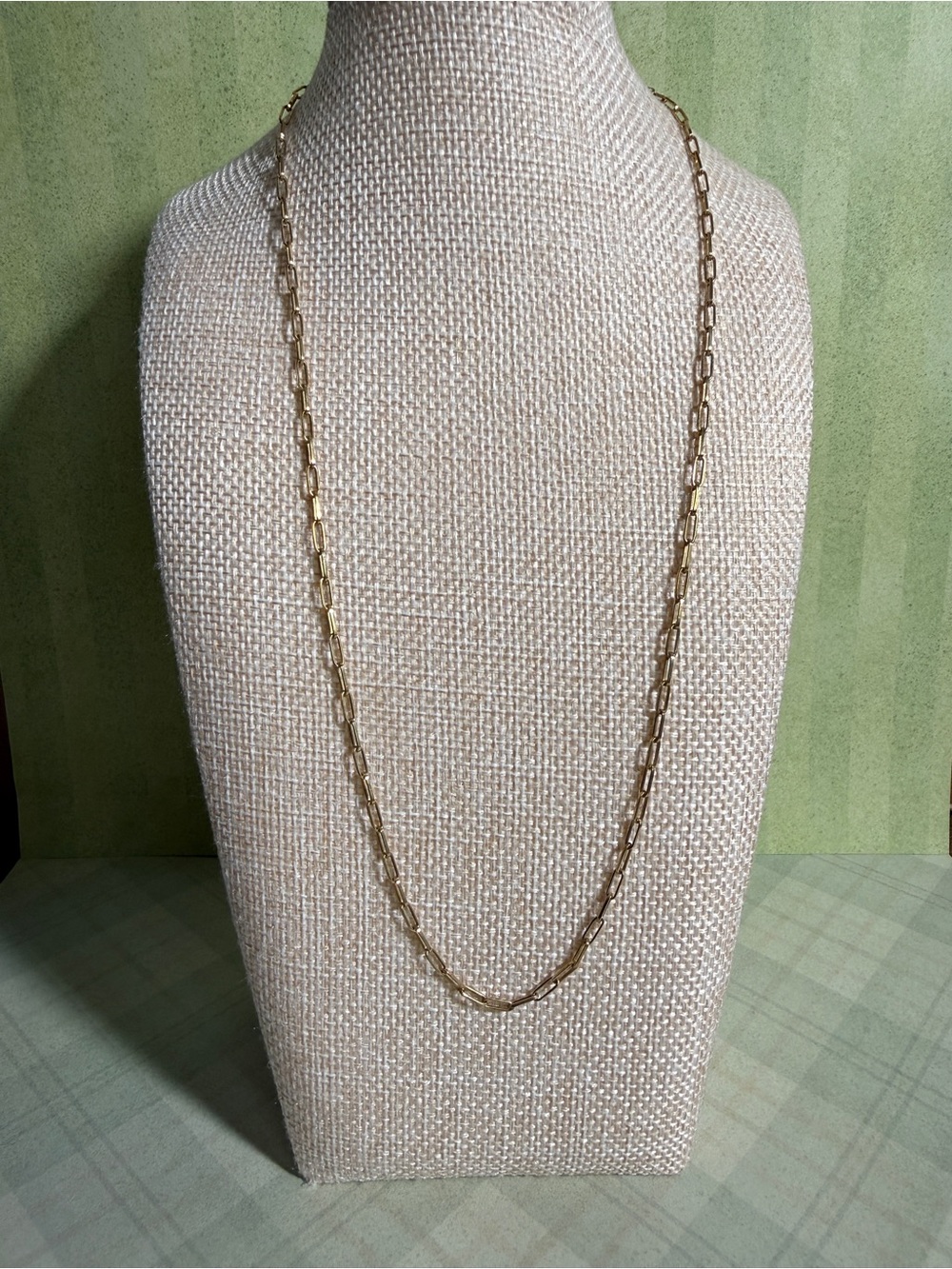 Gold over 925 Paperclip Chain Necklace